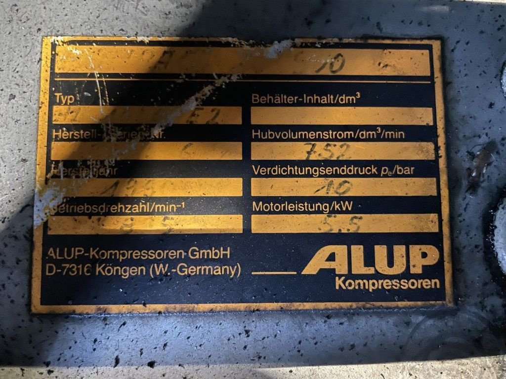 Kompressor typu Alup C900 Silent zuigercompressor, 5,5 kW, 750 L/min. 10 Bar, Gebrauchtmaschine w VEEN (Zdjęcie 9)