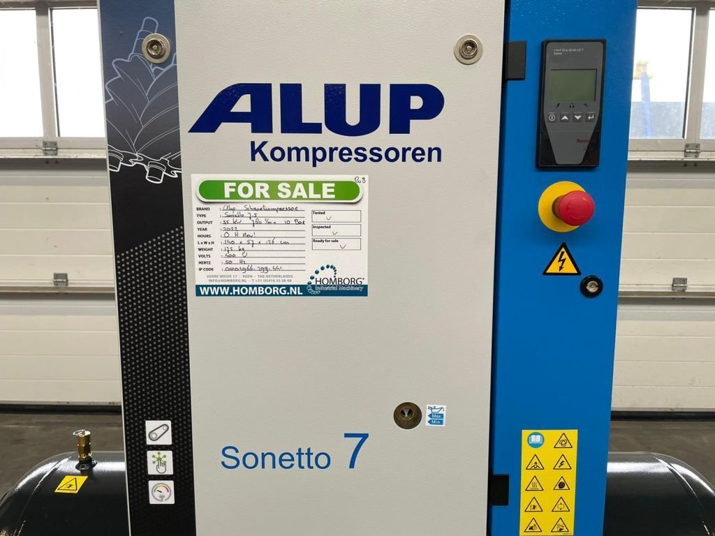 Kompressor типа Alup Sonetto 7.5 + 200 Elektrische Schroefcompressor 5.5 kw 780 L / m, Neumaschine в VEEN (Фотография 5)