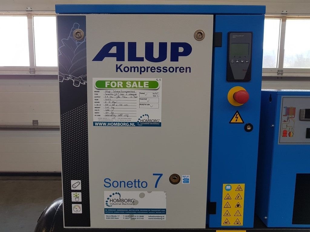 Kompressor typu Alup Sonetto 7.5 + 200 Elektrische Schroefcompressor met ketel en dro, Neumaschine w VEEN (Zdjęcie 11)