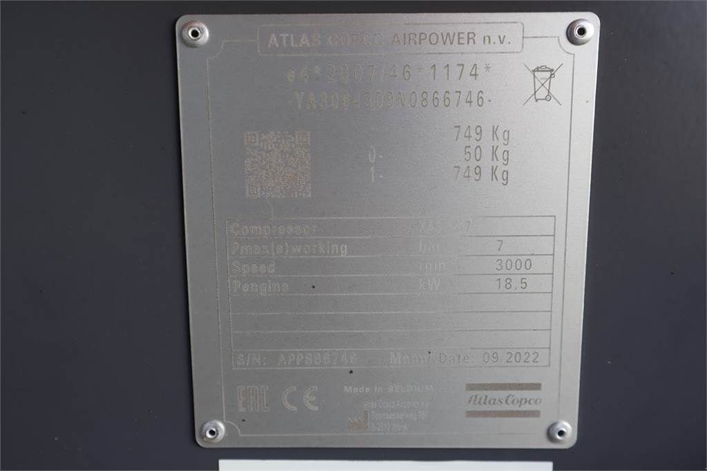 Kompressor typu Atlas Copco XAS 58-7 Valid inspection, *Guarantee! Diesel, Vol, Gebrauchtmaschine w Groenlo (Zdjęcie 11)