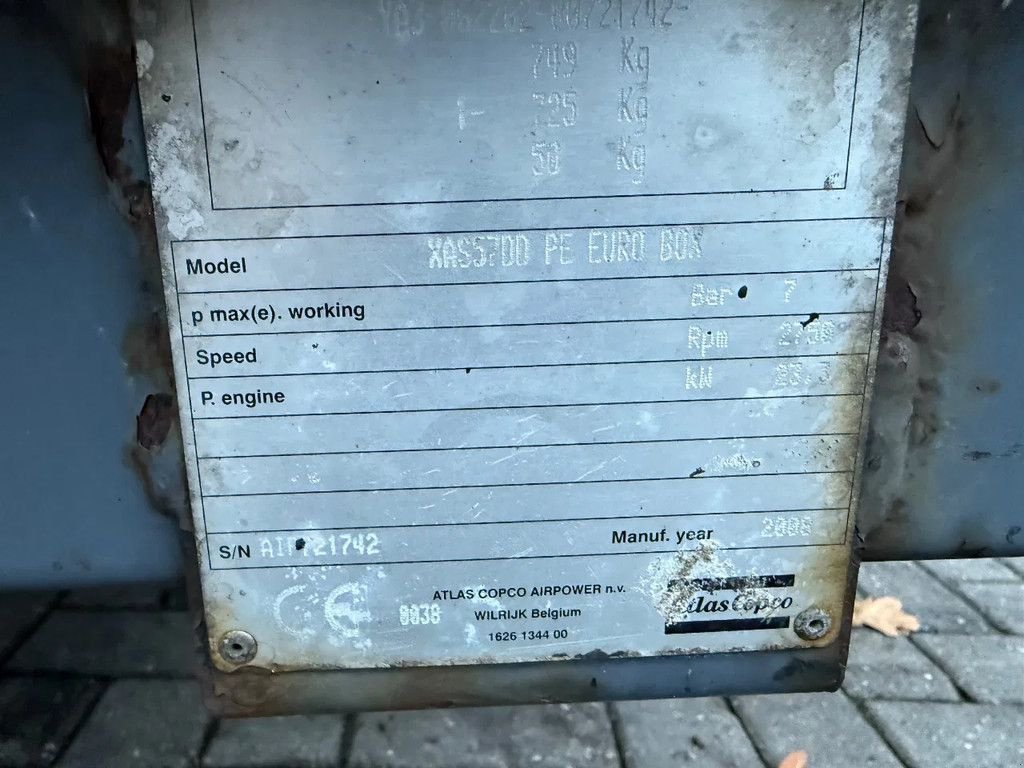 Kompressor типа Atlas Copco xas57 mobile compressor, Gebrauchtmaschine в Staphorst (Фотография 6)