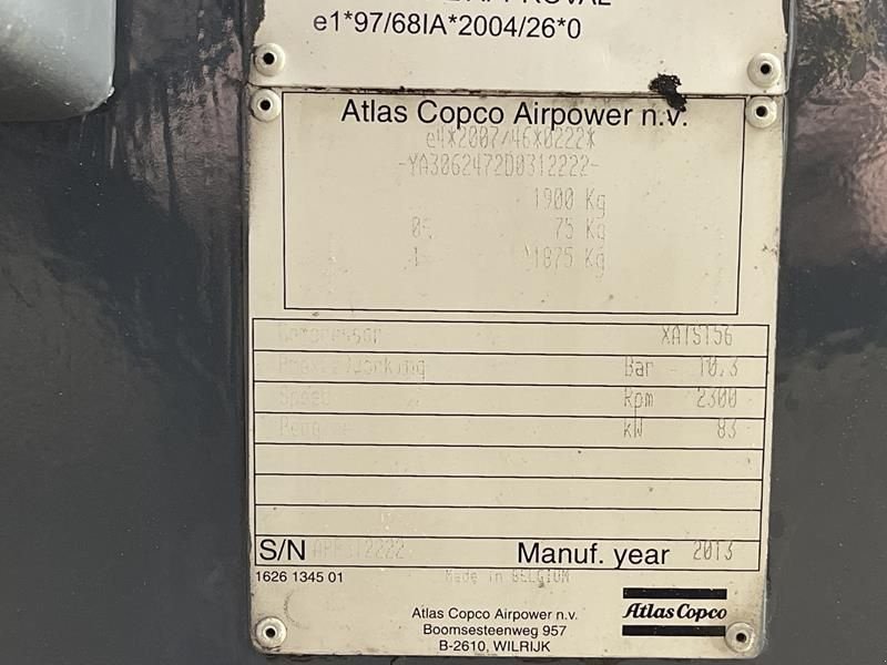 Kompressor от тип Atlas Copco XATS 156 DD - N, Gebrauchtmaschine в Waregem (Снимка 7)