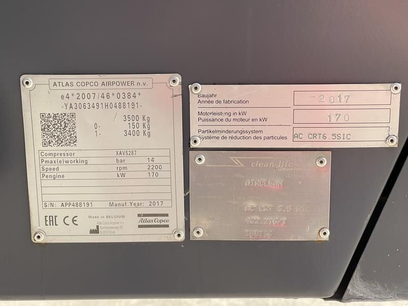 Kompressor of the type Atlas Copco XAVS 287, Gebrauchtmaschine in Waregem (Picture 5)
