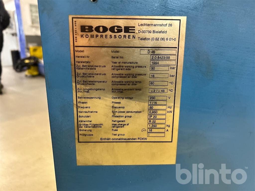 Kompressor del tipo Boge D4, Gebrauchtmaschine en Düsseldorf (Imagen 5)