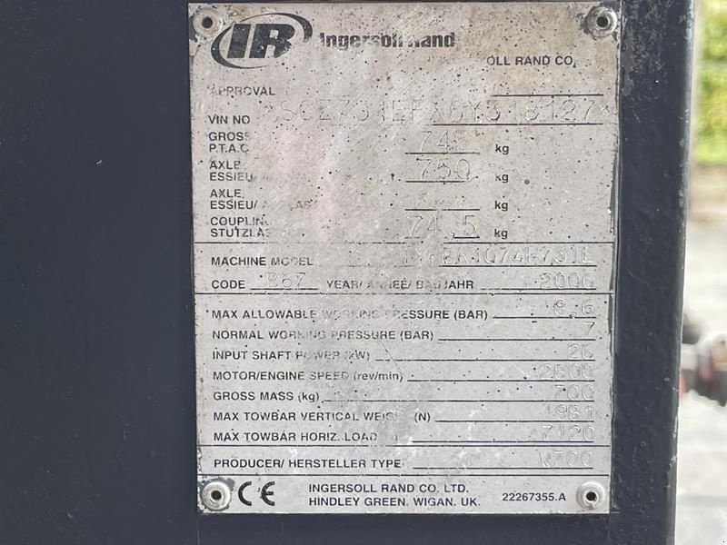 Kompressor typu Ingersoll Rand 7 / 31, Gebrauchtmaschine v Waregem (Obrázek 7)