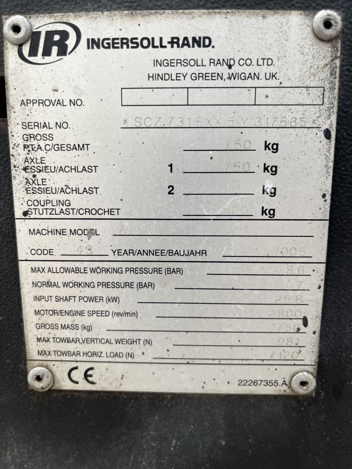 Kompressor des Typs Ingersoll Rand W 902, Gebrauchtmaschine in Etten Leur (Bild 11)