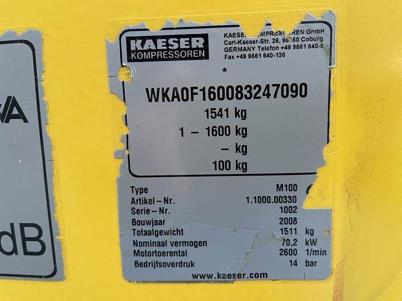 Kompressor typu Kaeser M 100 - N, Gebrauchtmaschine v Waregem (Obrázek 3)