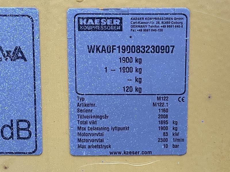 Kompressor typu Kaeser M 122 - N, Gebrauchtmaschine v Waregem (Obrázok 5)