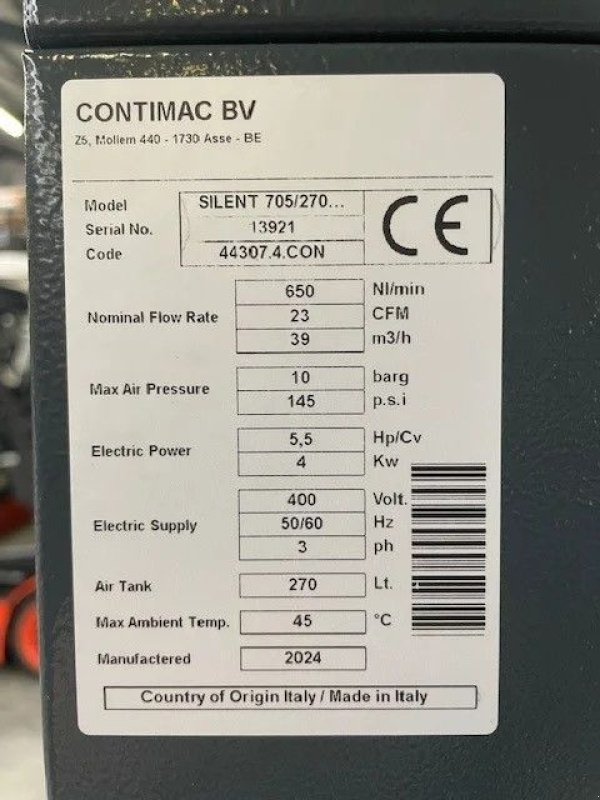 Kompressor типа Sonstige Contimac Contimac Silent 705/270 met Droger. zuigercompressor, 5, Neumaschine в VEEN (Фотография 9)