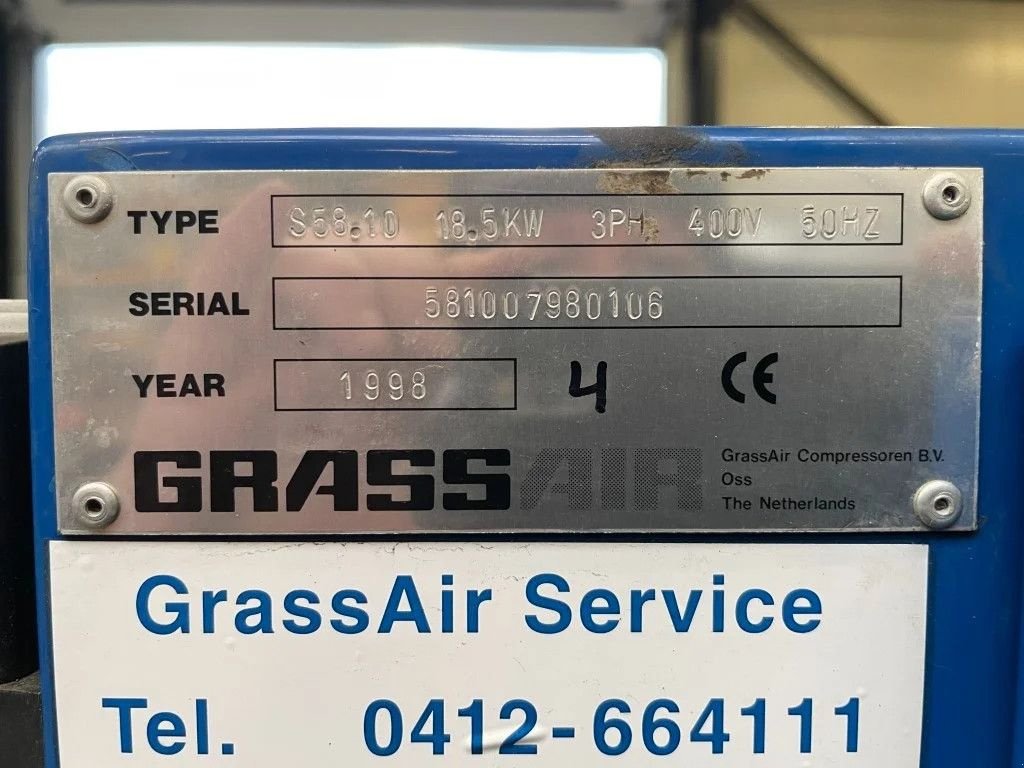 Kompressor типа Sonstige Grassair S58.10 Elektrische Schroefcompressor 18.5 kW 2500 L / min 10 Bar, Gebrauchtmaschine в VEEN (Фотография 4)