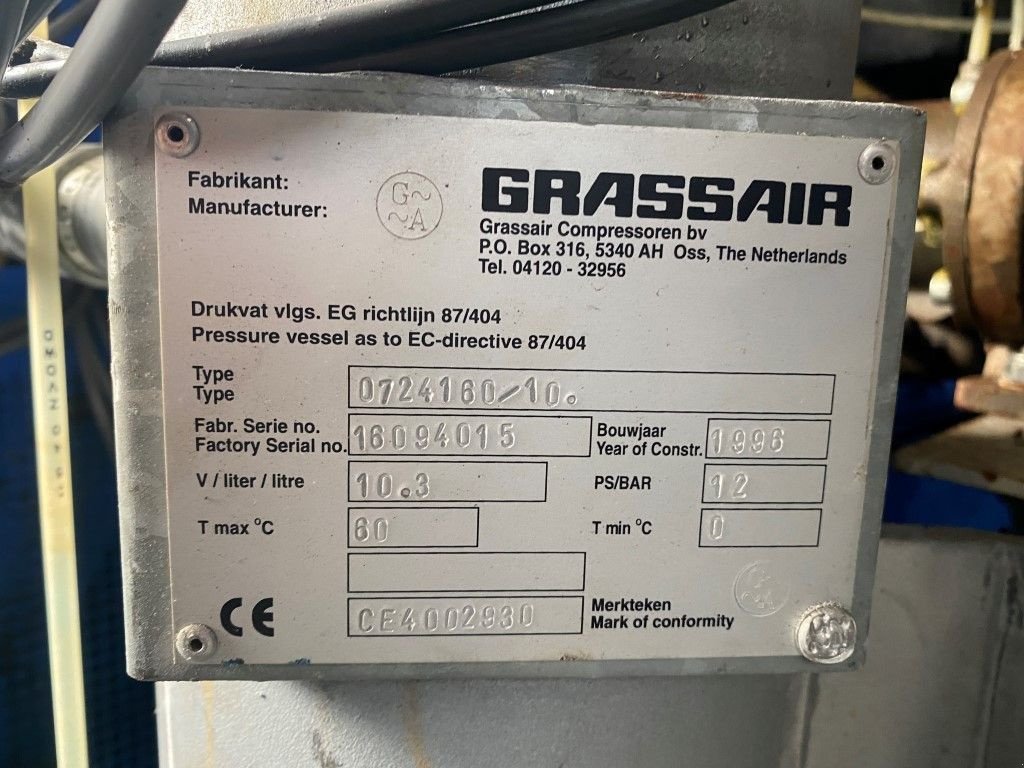 Kompressor a típus Sonstige Grassair WIS 11.7 Silent 4 kW 550 L / min 12 Bar Schroefcompressor, Gebrauchtmaschine ekkor: VEEN (Kép 8)