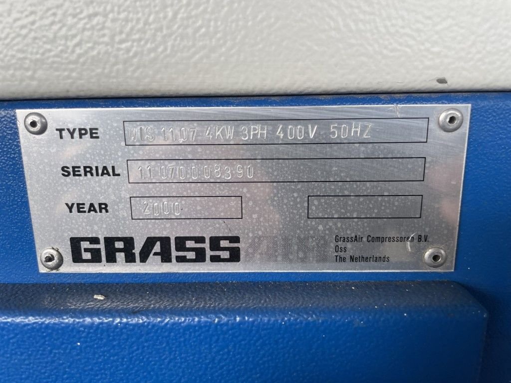 Kompressor des Typs Sonstige Grassair WIS11.7 4 kW 550 L / min 7 Bar watergesmeerde schroefcompressor, Gebrauchtmaschine in VEEN (Bild 6)