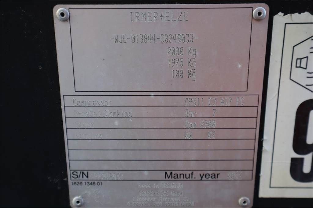 Kompressor a típus Sonstige Irmer+Elze UND EL CPS11 C3 AIP EC Valid inspection, *Guarante, Gebrauchtmaschine ekkor: Groenlo (Kép 5)