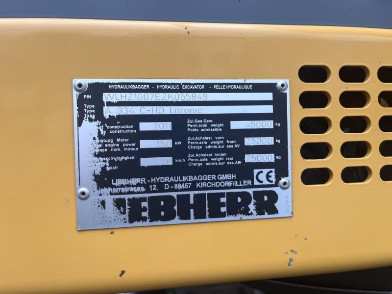 Kran typu Liebherr A 934 C-HD Litronic, Gebrauchtmaschine v Culemborg (Obrázek 1)