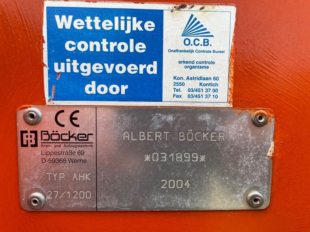 Kran tipa Sonstige B&ouml;cker AHK 27-1200, Gebrauchtmaschine u WIJCHEN (Slika 3)