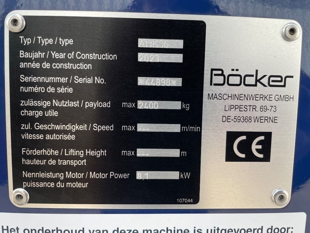 Kran des Typs Sonstige B&ouml;cker AHK 36E, Gebrauchtmaschine in WIJCHEN (Bild 3)