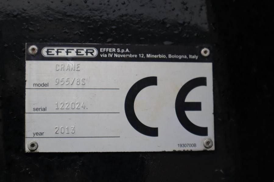 Kran типа Sonstige Effer 955/8S Volvo 540 Euro 6, Valid Inspection, 8x2x4 D, Gebrauchtmaschine в Groenlo (Фотография 7)