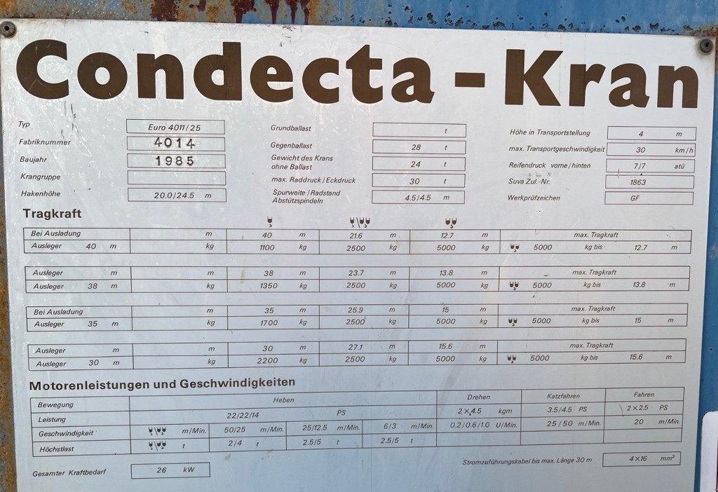 Kran des Typs Sonstige Euro 4011 / 25, Gebrauchtmaschine in Kerzers (Bild 1)