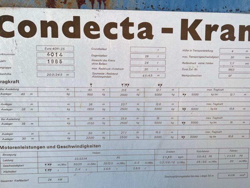 Kran typu Sonstige Euro 4011 / 25, Gebrauchtmaschine v Kerzers (Obrázek 1)