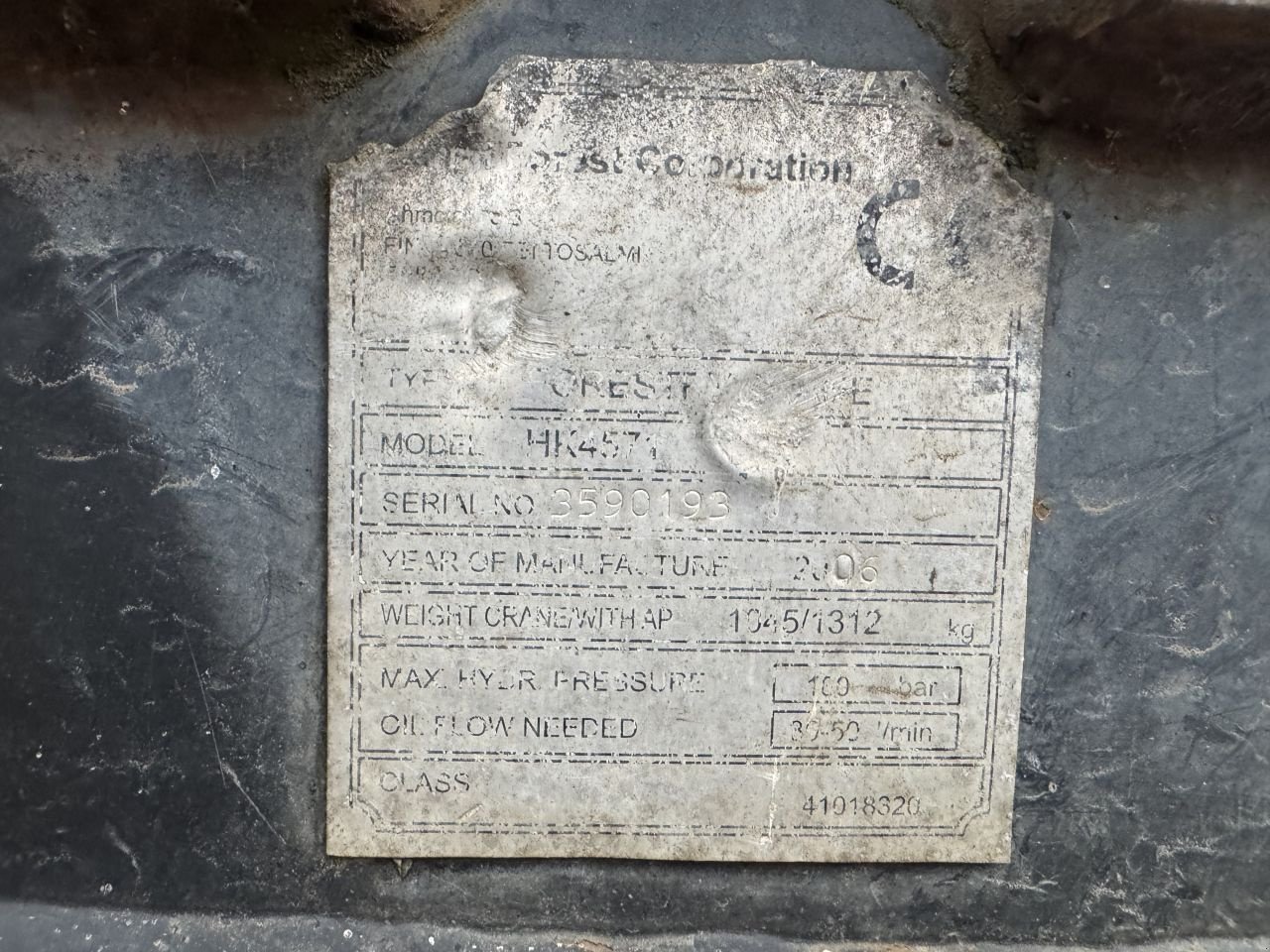 Kran типа Sonstige Farmi forest 457E, Gebrauchtmaschine в Hardinxveld giessendam (Фотография 2)