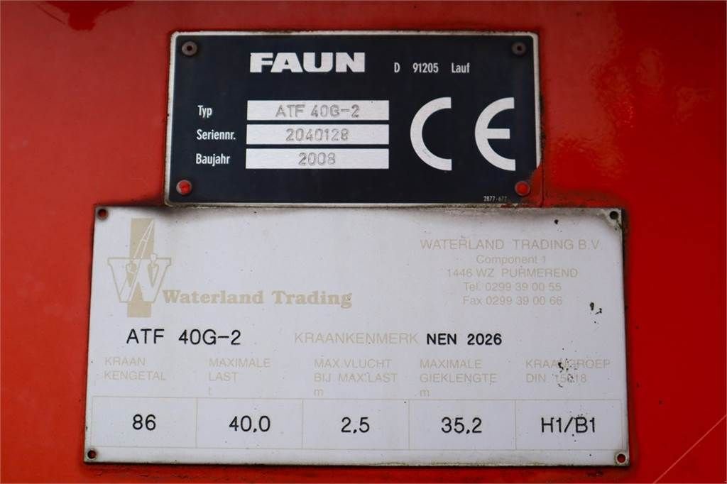 Kran типа Sonstige Faun ATF40G-2 Dutch Registration, Valid inspection, 4x4, Gebrauchtmaschine в Groenlo (Фотография 8)