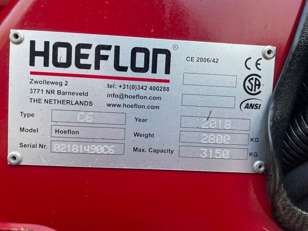 Kran типа Sonstige Hoeflon C 6 E SOLD, Gebrauchtmaschine в WIJCHEN (Фотография 3)