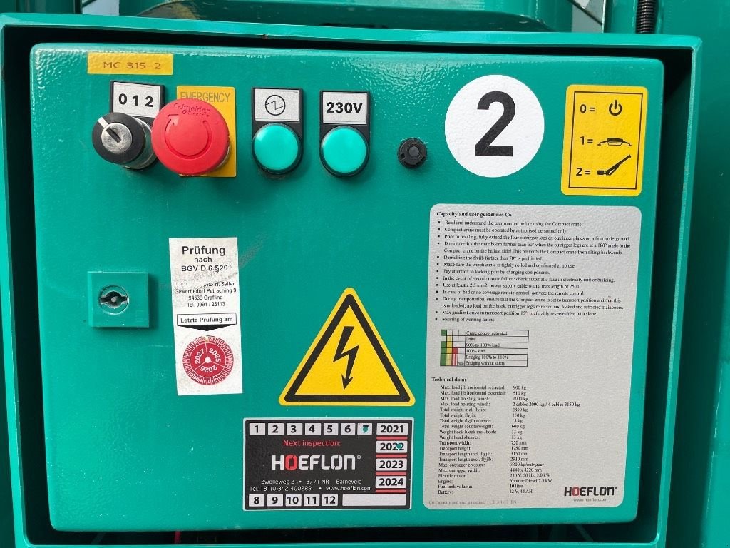 Kran типа Sonstige Hoeflon C 6 E SOLD, Gebrauchtmaschine в WIJCHEN (Фотография 7)