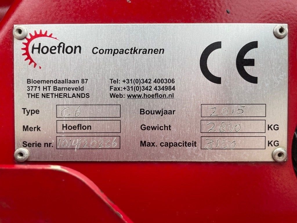 Kran des Typs Sonstige Hoeflon C 6 SOLD, Neumaschine in WIJCHEN (Bild 3)