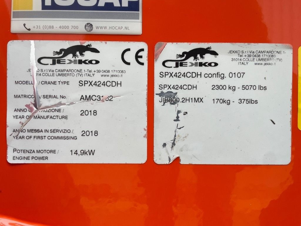 Kran tipa Sonstige Jekko SPX 424 CDH SOLD, Gebrauchtmaschine u WIJCHEN (Slika 3)