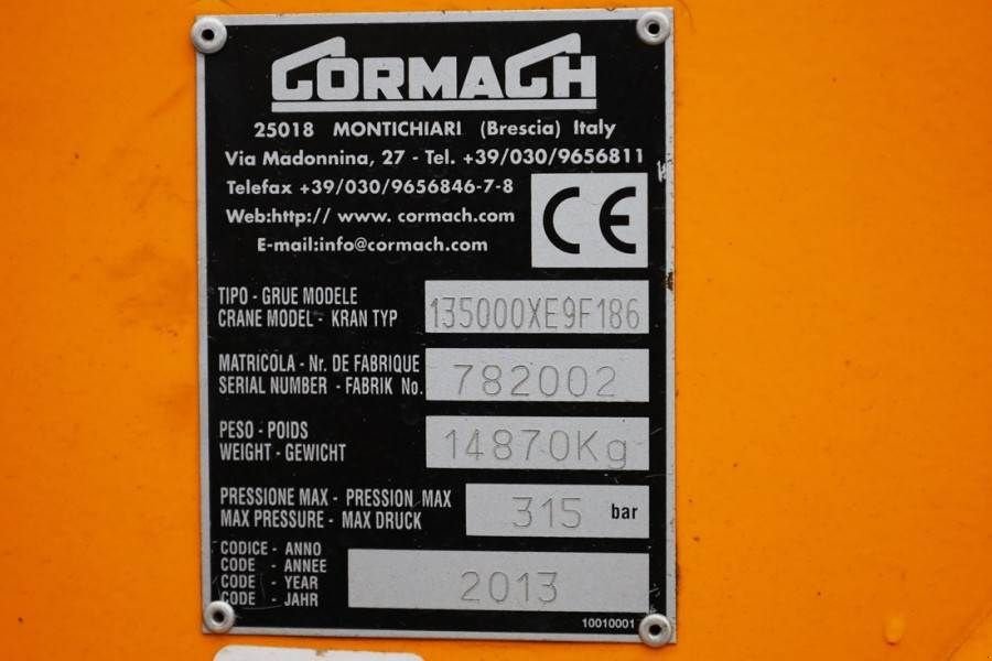 Kran typu Volvo FH12 With Cormach 135t/m Crane FH12 10x4 Wit, Gebrauchtmaschine v Groenlo (Obrázek 8)