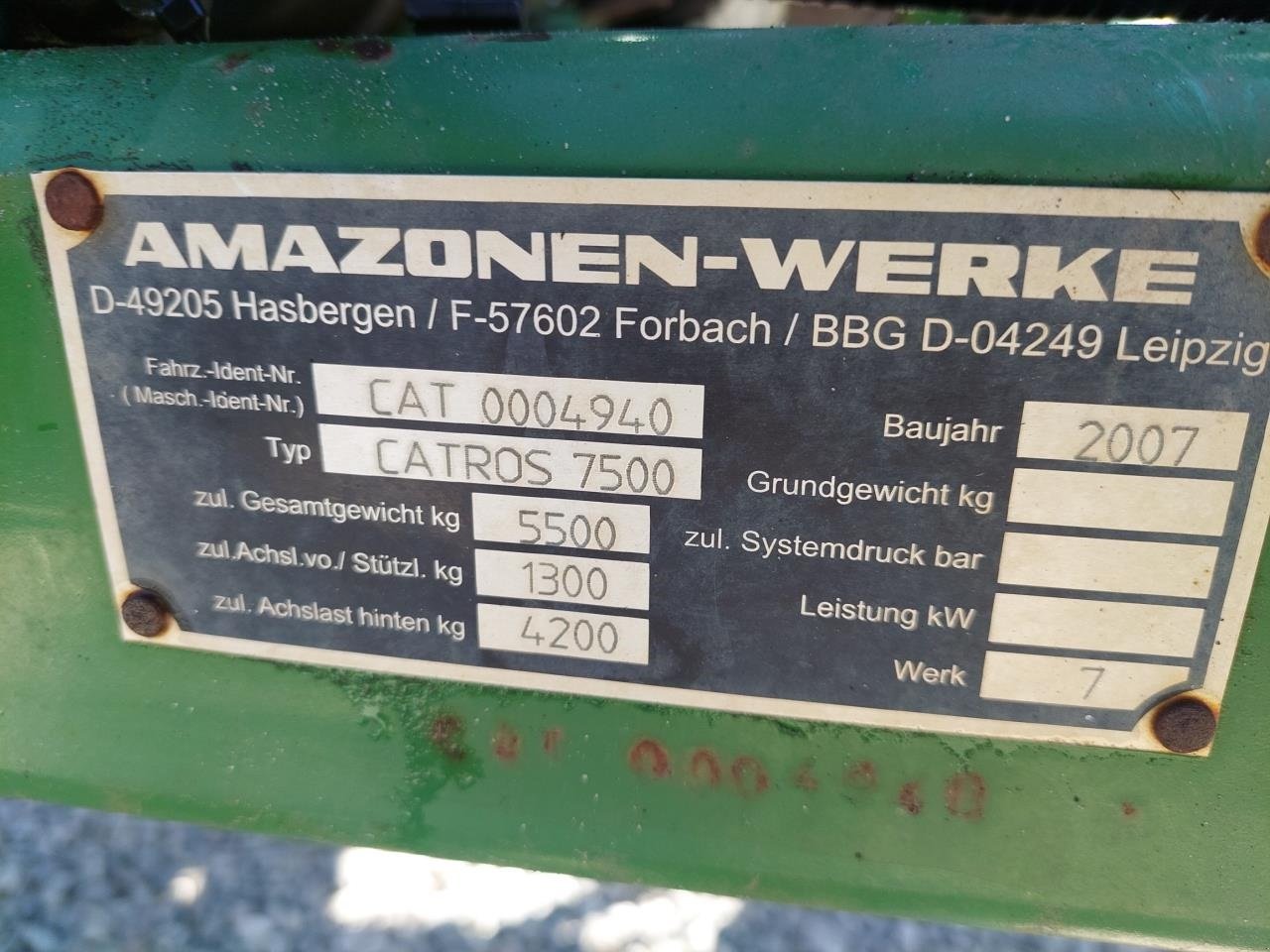 Kreiselegge Türe ait Amazone Catros 7500, Gebrauchtmaschine içinde Hammel (resim 16)