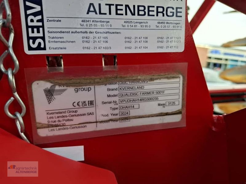 Kreiselegge Türe ait Kverneland Qualidisc Farmer 5001 F, Vorführmaschine içinde Altenberge (resim 12)