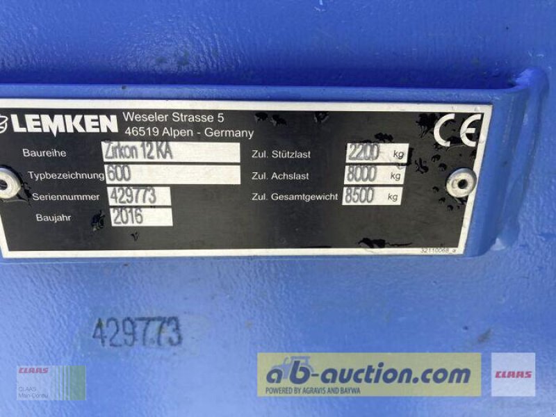 Kreiselegge des Typs Lemken ZIRKON 12 MIT FAHRWERK, Gebrauchtmaschine in Wassertrüdingen (Bild 3)