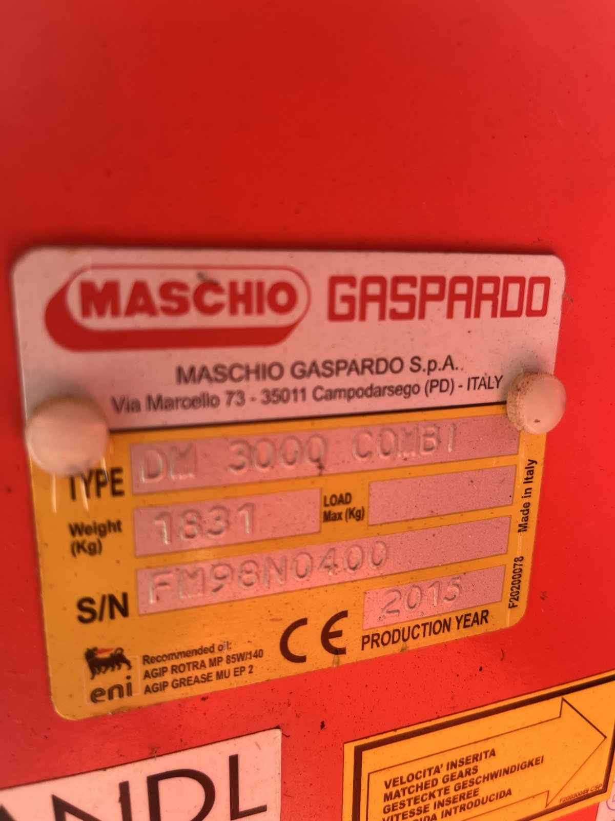 Kreiselegge Türe ait Maschio DM 3000, Gebrauchtmaschine içinde Gaimersheim (resim 3)