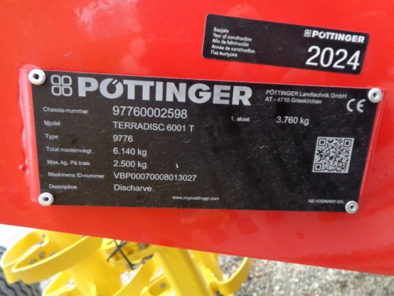 Kreiselegge des Typs Pöttinger Terradisc 6001 T Klar til levering., Gebrauchtmaschine in Gram (Bild 18)