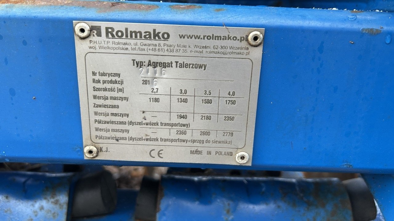 Kreiselegge typu Rolmako U-693H, Gebrauchtmaschine w Viborg (Zdjęcie 9)