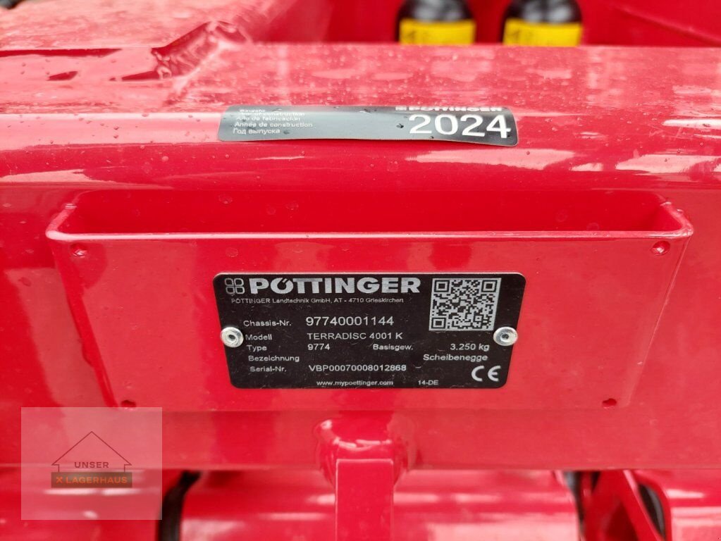 Kreiselegge Türe ait Sonstige PÖTTINGER TERRADISC Kurzscheibenegge 4001 K, Neumaschine içinde Aschbach (resim 2)