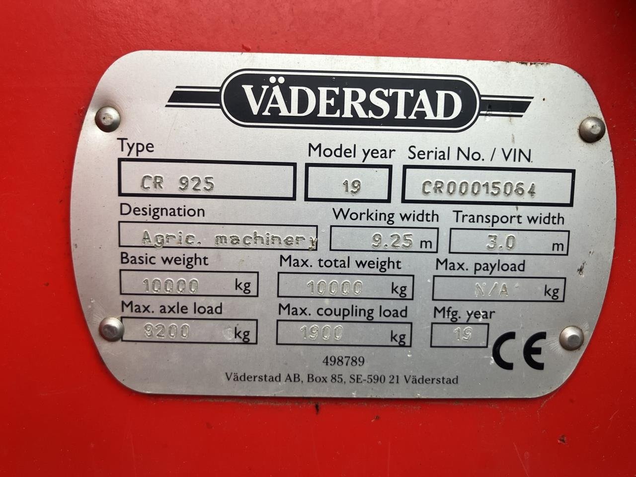 Kreiselegge typu Väderstad CARRIER 925, Gebrauchtmaschine v Odense (Obrázek 10)
