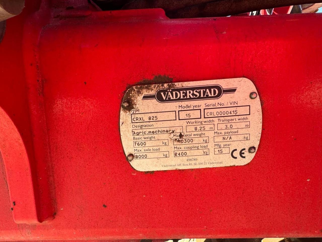 Kreiselegge typu Väderstad CARRIER XL 825, Gebrauchtmaschine v Videbæk (Obrázek 3)