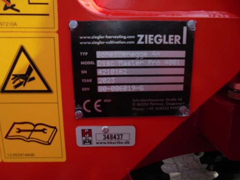 Kreiselegge типа Ziegler DISC MASTER PRO 4001, Gebrauchtmaschine в Ribe (Фотография 4)