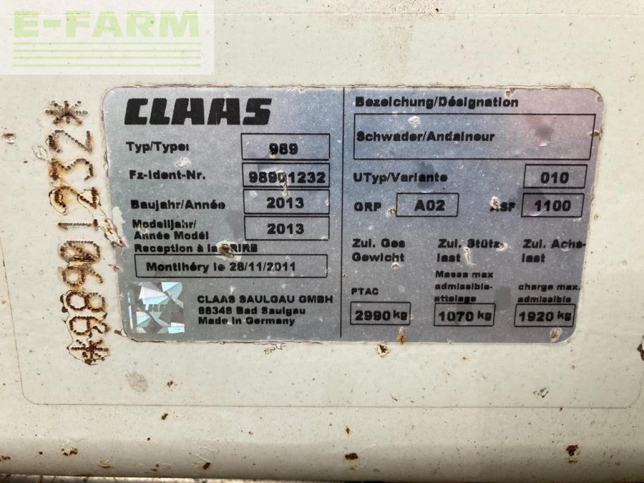 Kreiselheuer typu CLAAS USED LINER 3100, Gebrauchtmaschine v LETHAM, FORFAR (Obrázek 15)