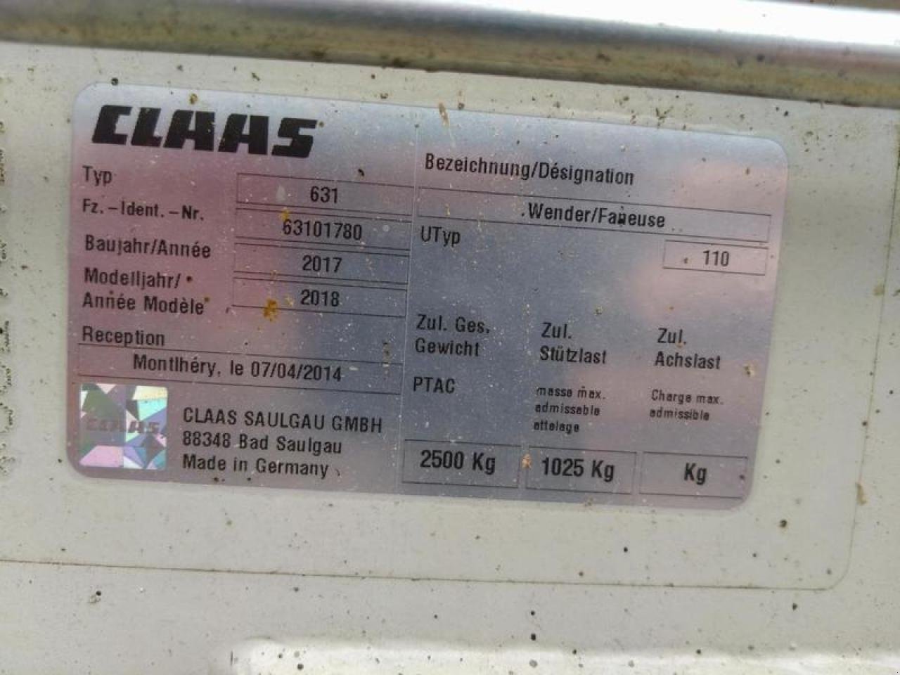 Kreiselheuer des Typs CLAAS VOLTO 631, Gebrauchtmaschine in Vehlow (Bild 4)