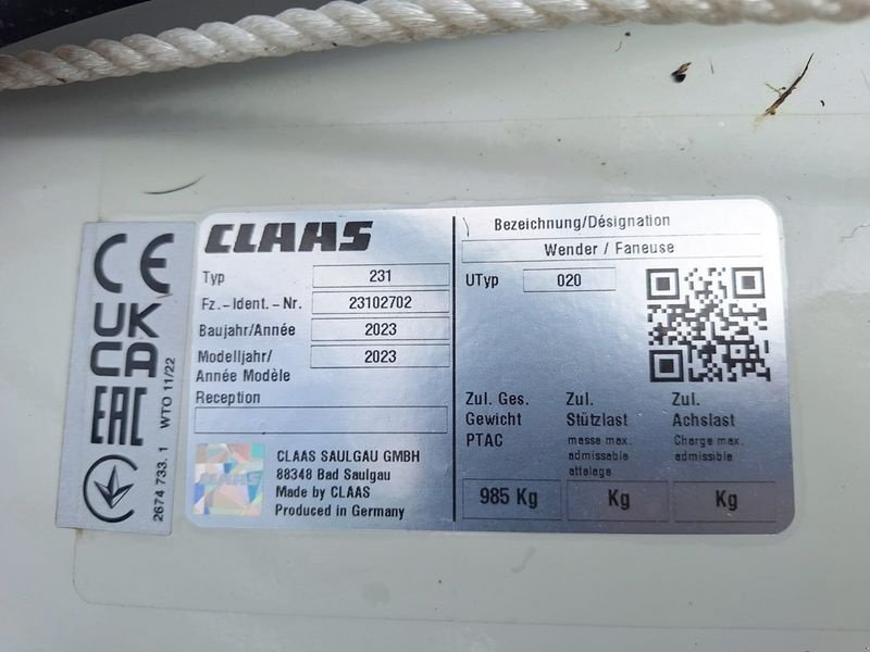 Kreiselheuer van het type CLAAS Volto 80 Kreiselheuer, Gebrauchtmaschine in St. Marienkirchen (Foto 10)