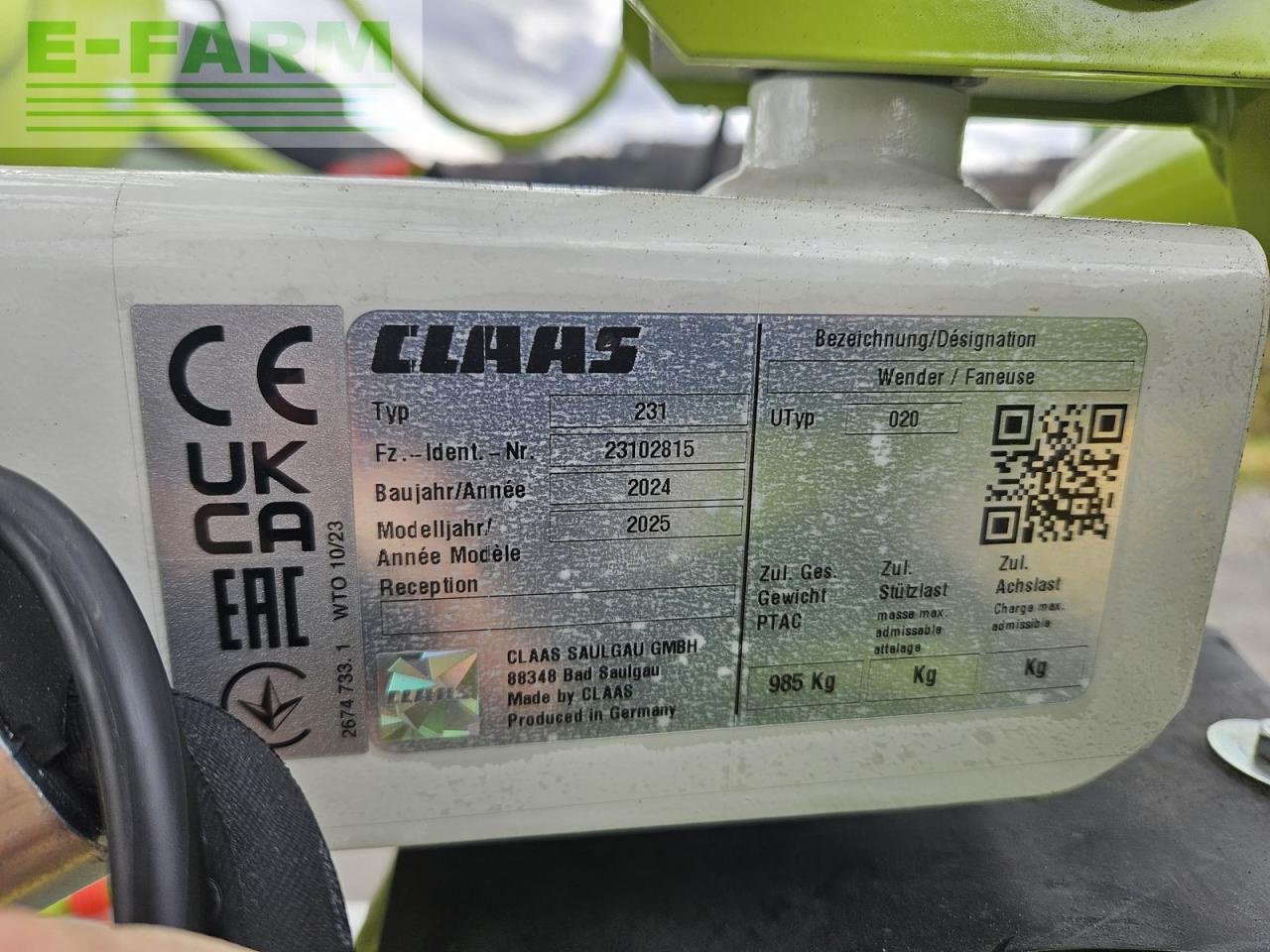 Kreiselheuer typu CLAAS volto 80, Gebrauchtmaschine v ILZ (Obrázek 5)