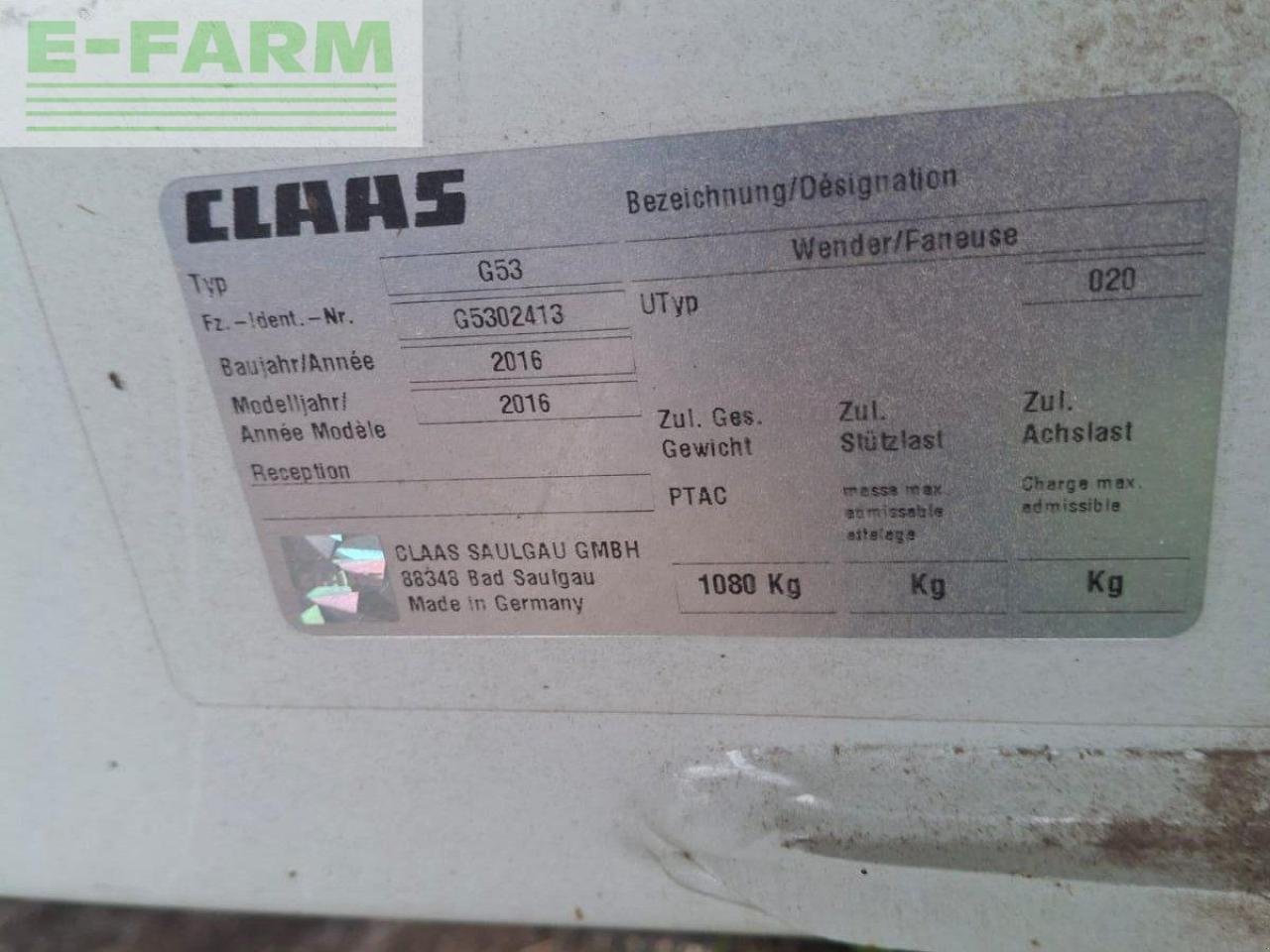 Kreiselheuer typu CLAAS VOLTO 800, Gebrauchtmaschine v HEXHAM (Obrázek 3)