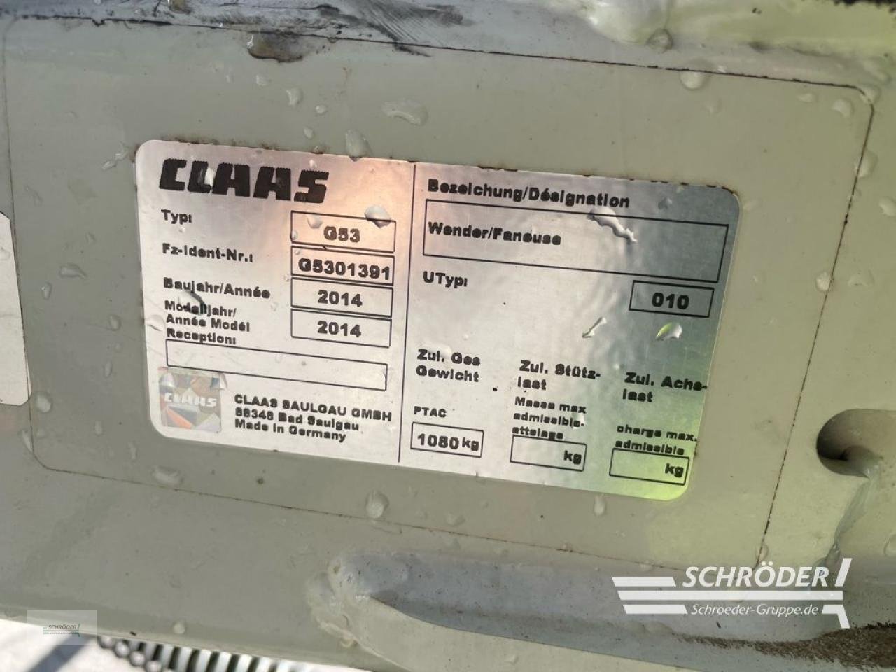 Kreiselheuer typu CLAAS VOLTO 800, Gebrauchtmaschine v Westerstede (Obrázek 11)