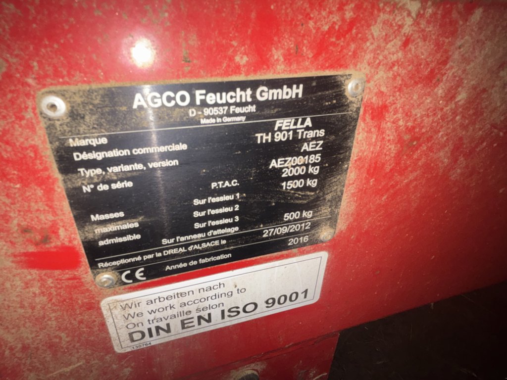 Kreiselheuer a típus Fella TH 901 TRANS, Gebrauchtmaschine ekkor: PIERRE BUFFIERE (Kép 4)