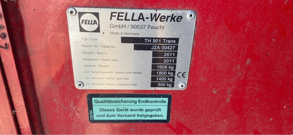 Kreiselheuer typu Fella TH901 trans, Gebrauchtmaschine v GUERET (Obrázek 10)