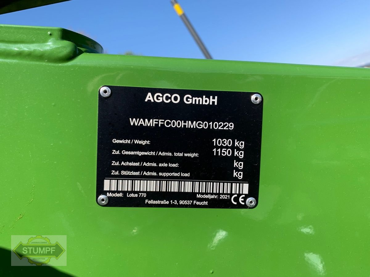 Kreiselheuer of the type Fendt Lotus 770, Neumaschine in Grafenstein (Picture 9)