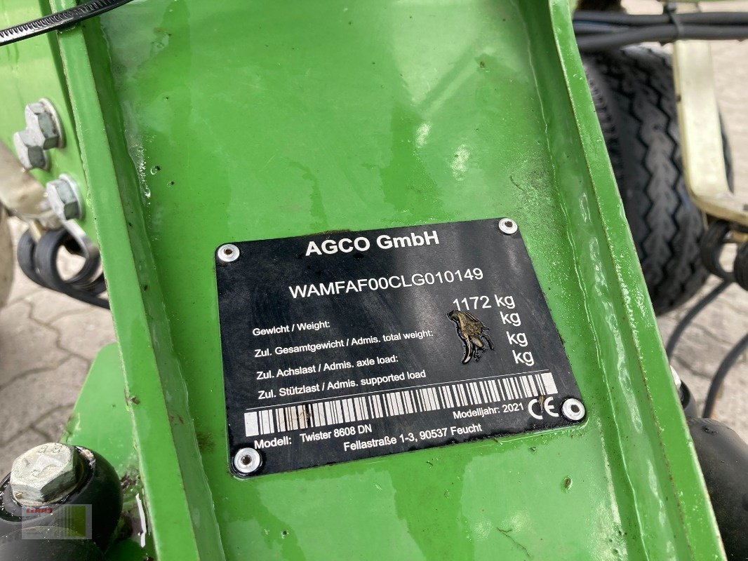 Kreiselheuer des Typs Fendt Twister 8608 (Laufleistung ca. 50 Hektar), Gebrauchtmaschine in Alveslohe (Bild 2)